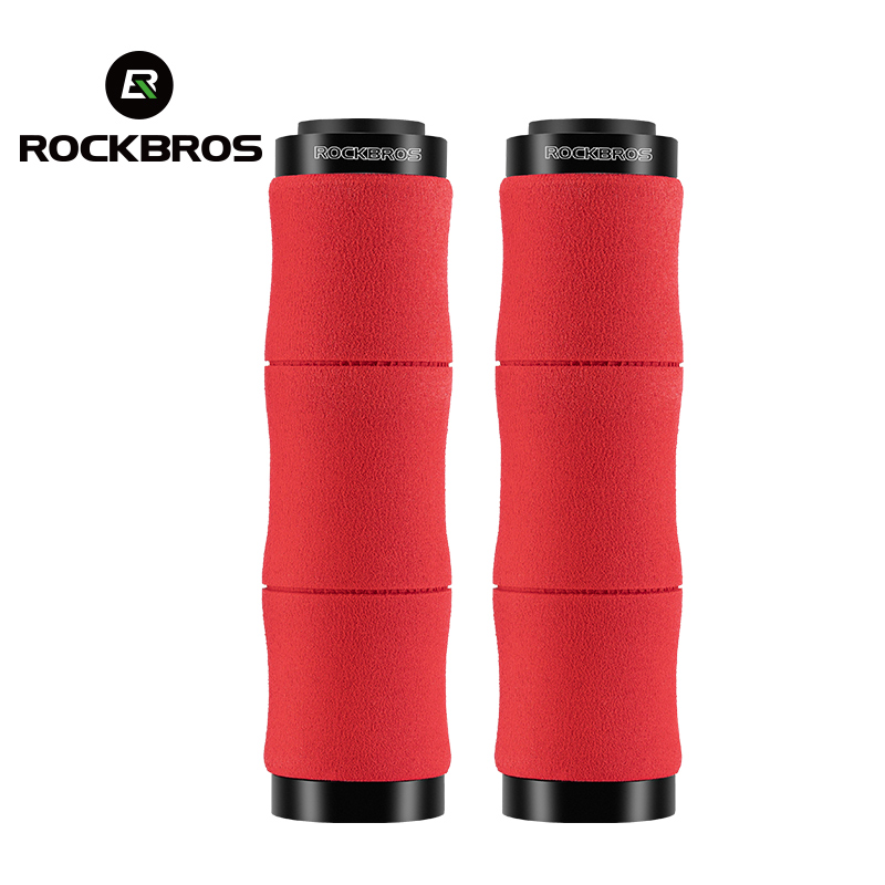 ROCKBROS Bike Handlebar Anti-slip Shock-absorbing Bilateral Lock Bicycle Grip Comfortable EVA Sponge Mountain Road Bike MTB Cycling Accessories