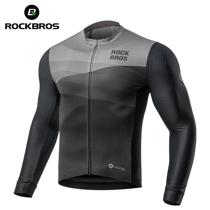 ROCKBROS Cycling Jersey Summer Quick Dry Bicycle Shirt Jersey Anti-UV Breathable Long Sleeves Bike Clothes