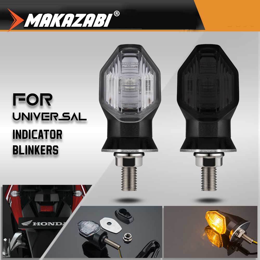 Universal Pairs Motorcycle Turn Signal Light LED Front LED Amber Indicators 12V Fit for HONDA VARIO150 Wave Alpha Winner Wave 125i RS150R BeAT