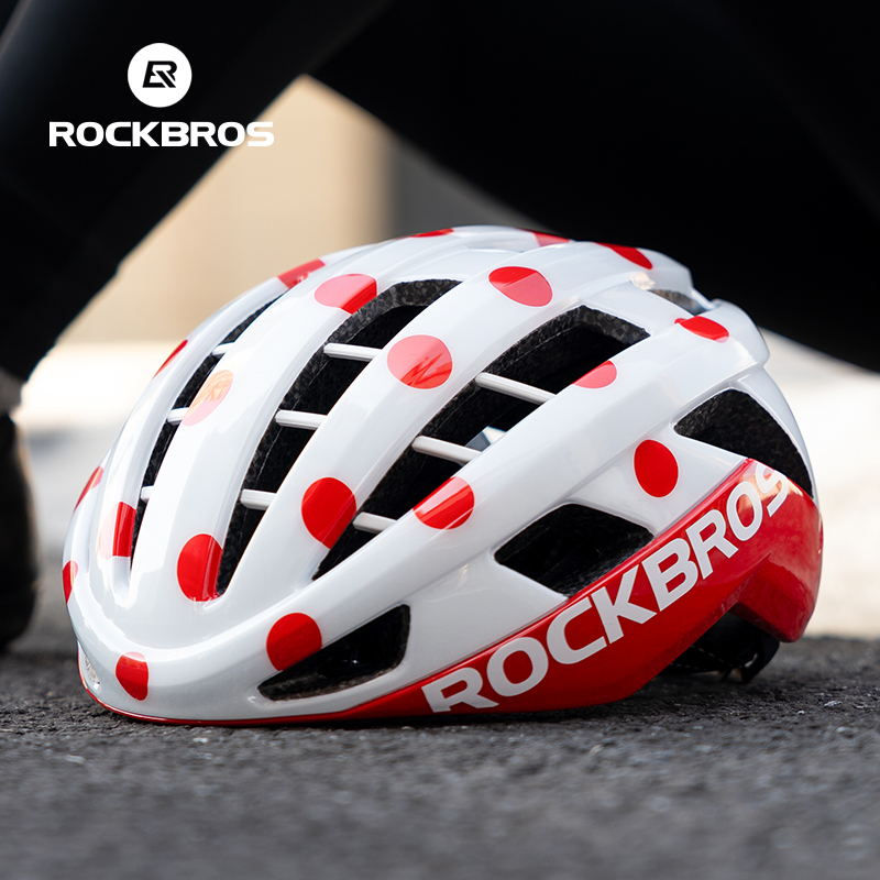 ROCKBROS Bicycle Helmet Adjustable Head Circumference Helmets Quick Release Buckle Road Bike MTB Helmet Unisex (M 54-58cm,L 58-62cm)