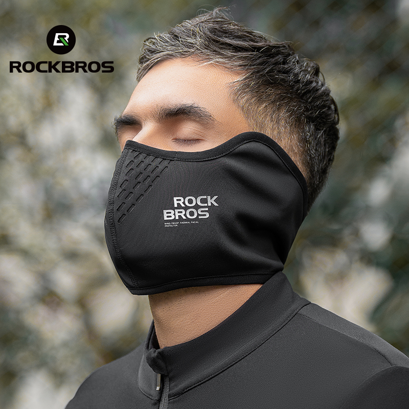 ROCKBROS Motorcyle Mask Fashion Dustproof Riding Breathable Facemask Winter Warm Windproof Men Cycling Face Mask Outdoor with Filter