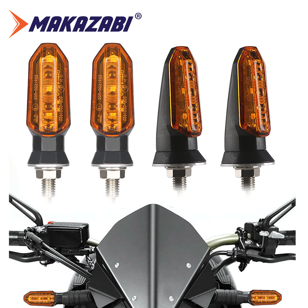 1 Pair Motorcycle Turn Signal Indicator Light Universal Motorbike Flasher 3 LED Waterproof Amber Light Tail Light Custom