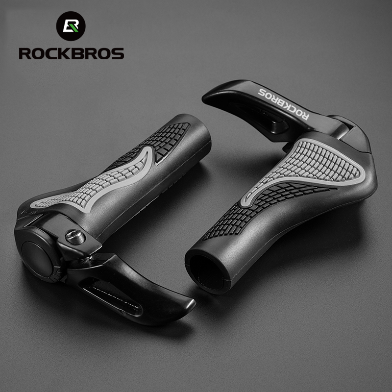Bicycle Bike MTB Components Bar ends Handlebars Rubber Grips & Aluminum Barend Handle bar Ergonomic Push On Soft Grips, 2 Colors