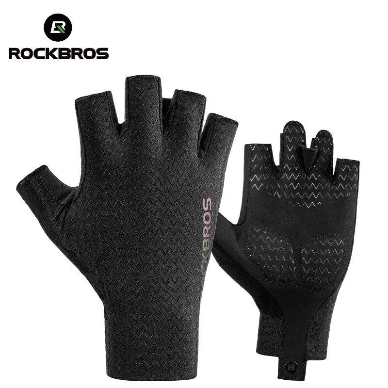 ROCKBROS Gloves for Motorcycle for Men and Women Bicycle Cycling Gloves Shockproof Sbr Mtb Half Gloves Washable Breathable Riding Gloves Motor Bike Accessories Summer