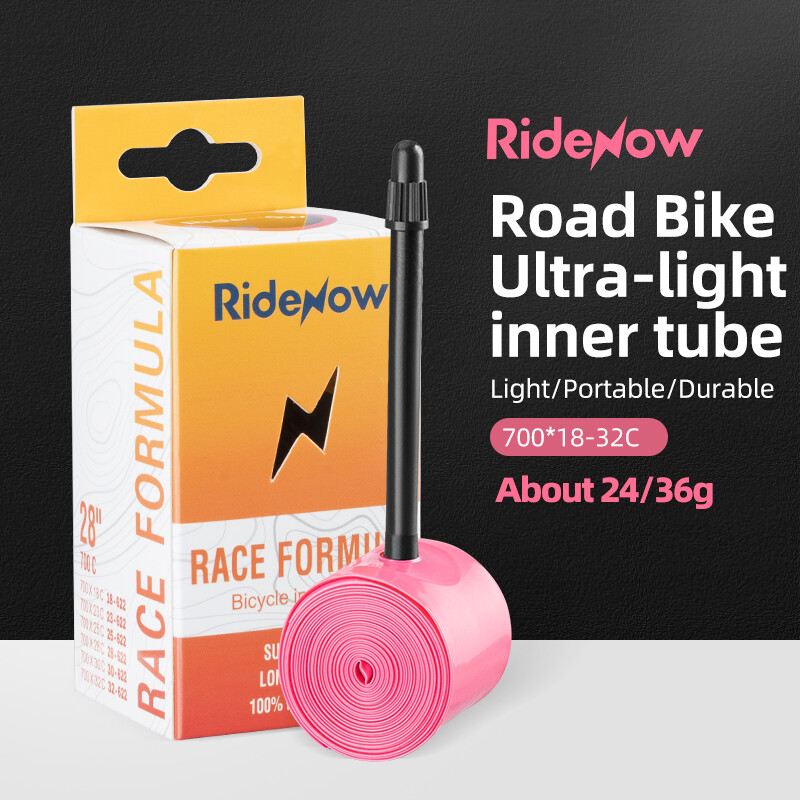 Ridenow Ultralight Bicycle Inner Tube 16‘’/18''/ 700C Size 19/24/36g Presta Valve White Color Road MTB Bicycle TPU Material Tire