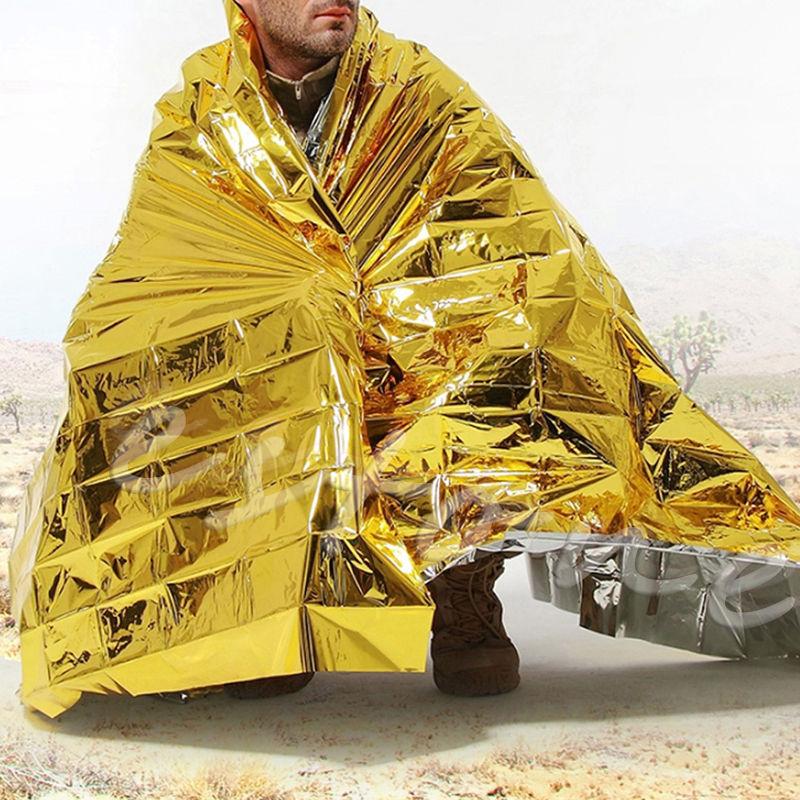 Outdoor Foil Space Blanket Emergency Survival Blanket Thermal Rescue First Aid-Not Specified