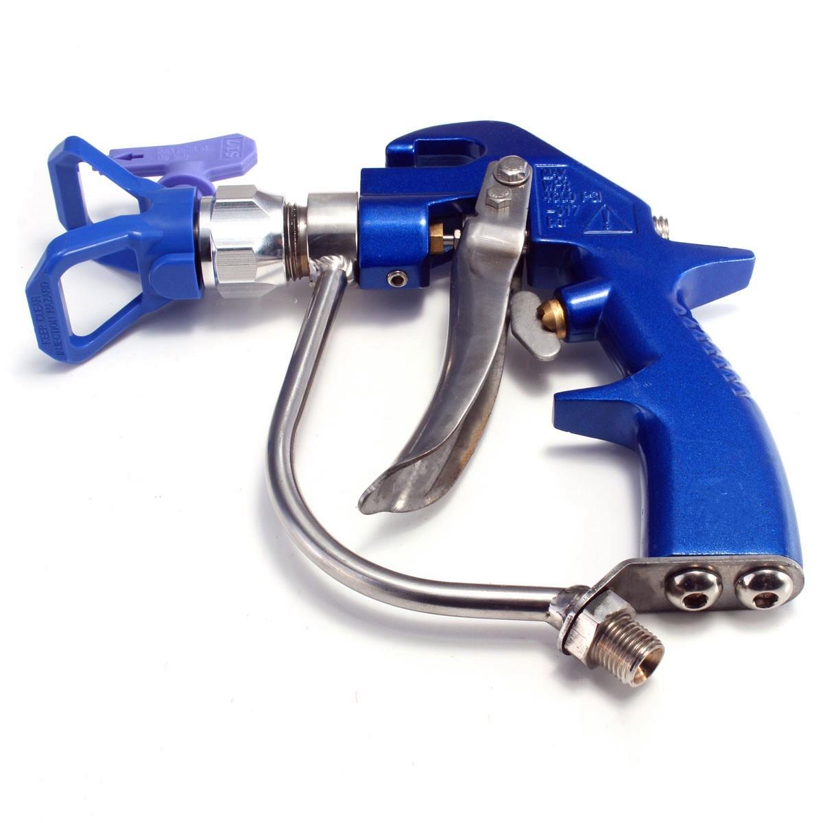 Portable Blue Metallic Practical High-pressure Airless Sprayer With A Nozzle