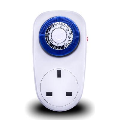 Loskii HA-26 premium 16A Indoor 24 Hours Mechanical Plug-in Wall Socket Switch Timer Patent Setting Pins Timer Socket EU Plug - UK plug