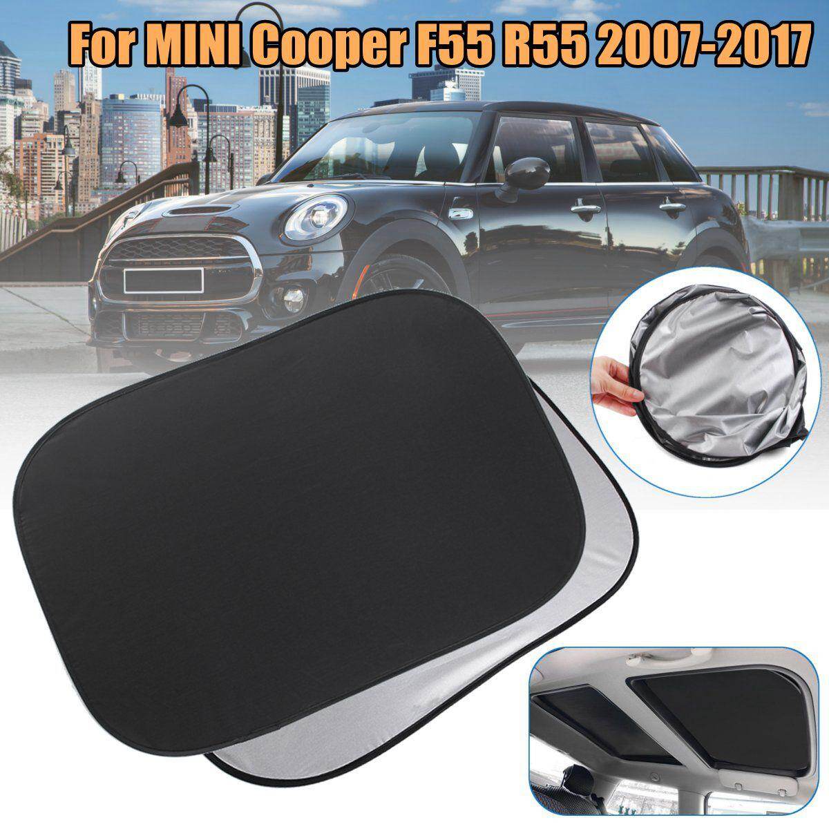 2Pcs Foldable Sunroof Sunshade Heat Isolate For MINI Cooper F55 R55 F56 R56 2007-2017 -