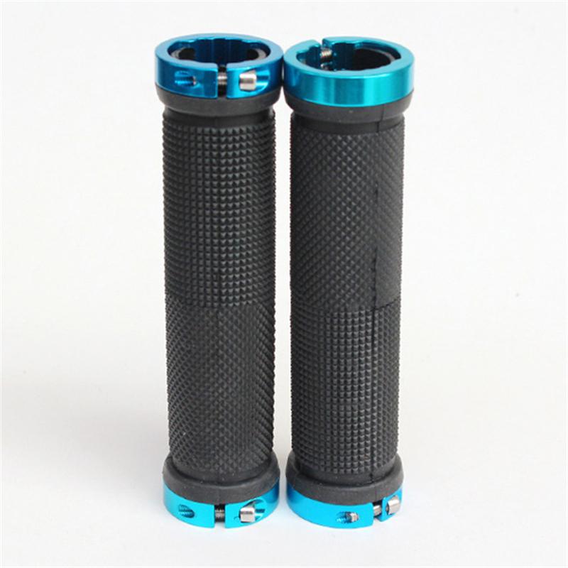 1 Pair HOT SELL New Bike Bicycle Cycling Lock-on Handlebar Bar Grips Road MTB BMX - blue