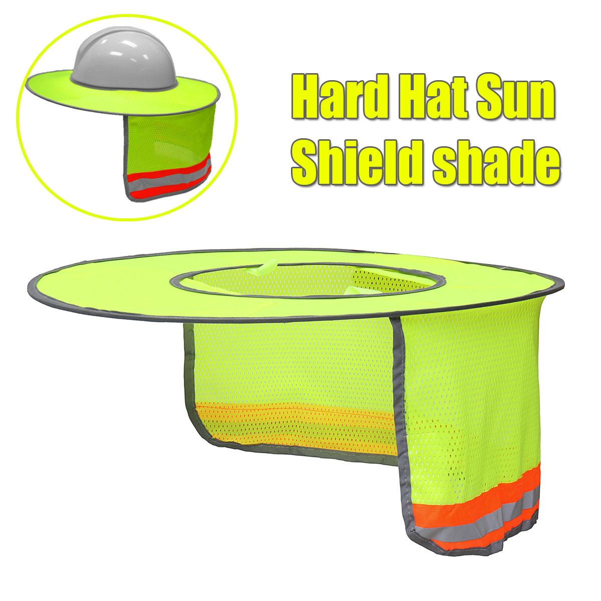 For Hard Hat Helmet Full Brim Sun Shield Shade Head Neck Nape Breathable Mesh