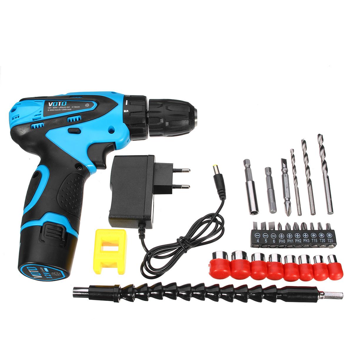 16.8V Cordless New Electric Screwdriver Power Drill Drive Hand Lithium 2 Speed Ctrl -