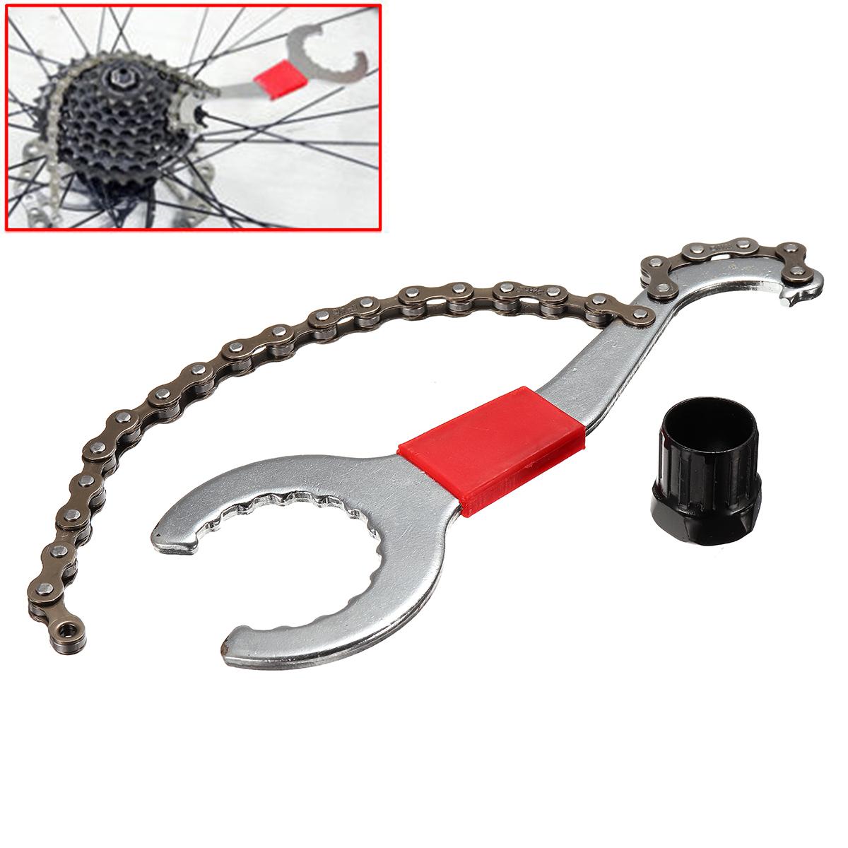 3 in1 Bicycle Chain Whip Cassette Lock ring Bottom Bracket & Lock Nut Remover