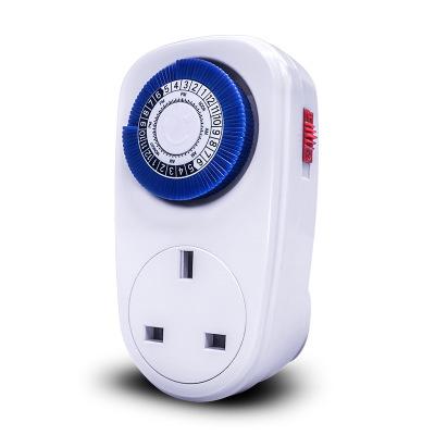 Loskii HA-26 New 16A Indoor 24 Hours Mechanical Plug-in Wall Socket Switch Timer Patent Setting Pins Timer Socket EU Plug - UK plug