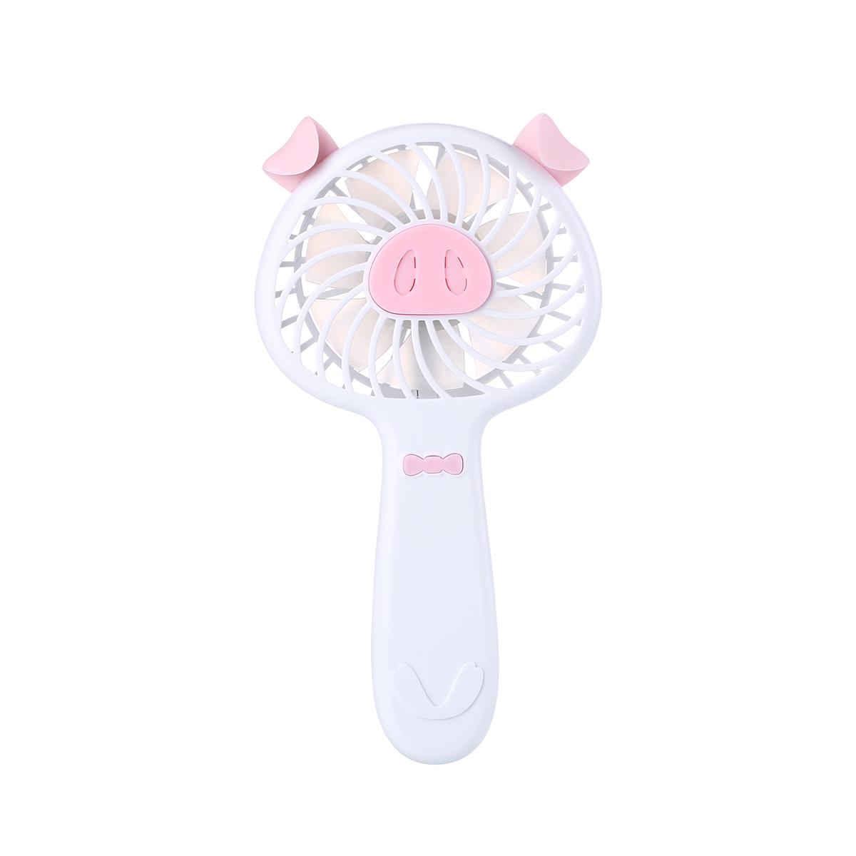 Small Electric Fan Mini Universal Serial Bus Student Dormitory Bed Desktop Office Cute Portable Rechargeable Air Cooler Fans - White
