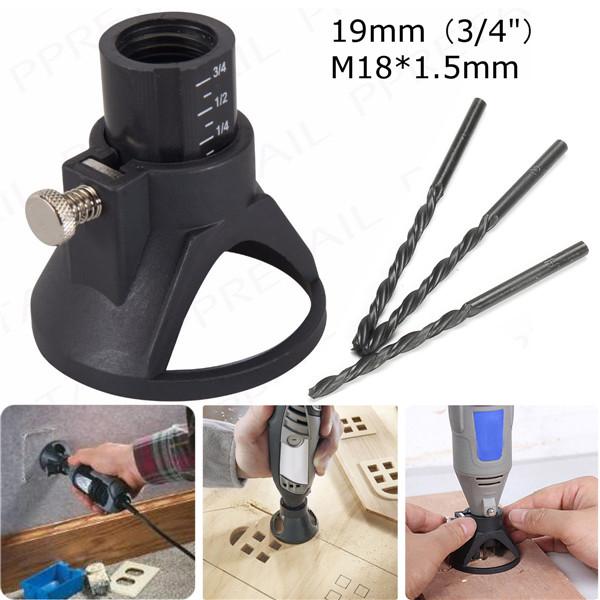4Pcs Cut New Guide Tool Attachment Kit With 50mm Mini Drill Bits -