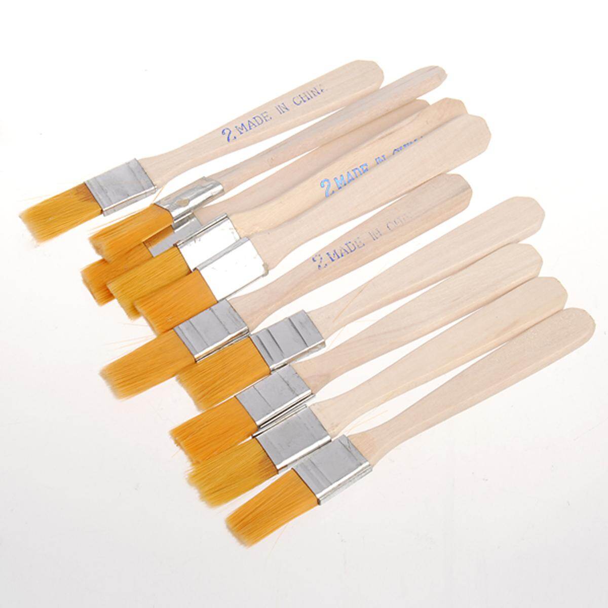 10pcs BGA HOT SELL New Solder Flux Paste Brush With Wooden Handle Reballing Tool -