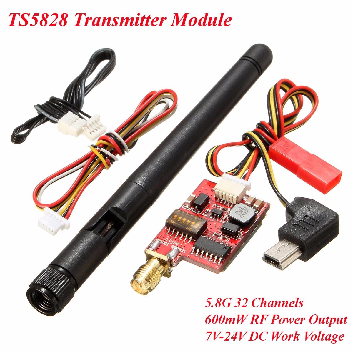 TS5828 FPV 5.8G 32CH 600MW Mini Wireless AV Transmitter Module for FPV EA -