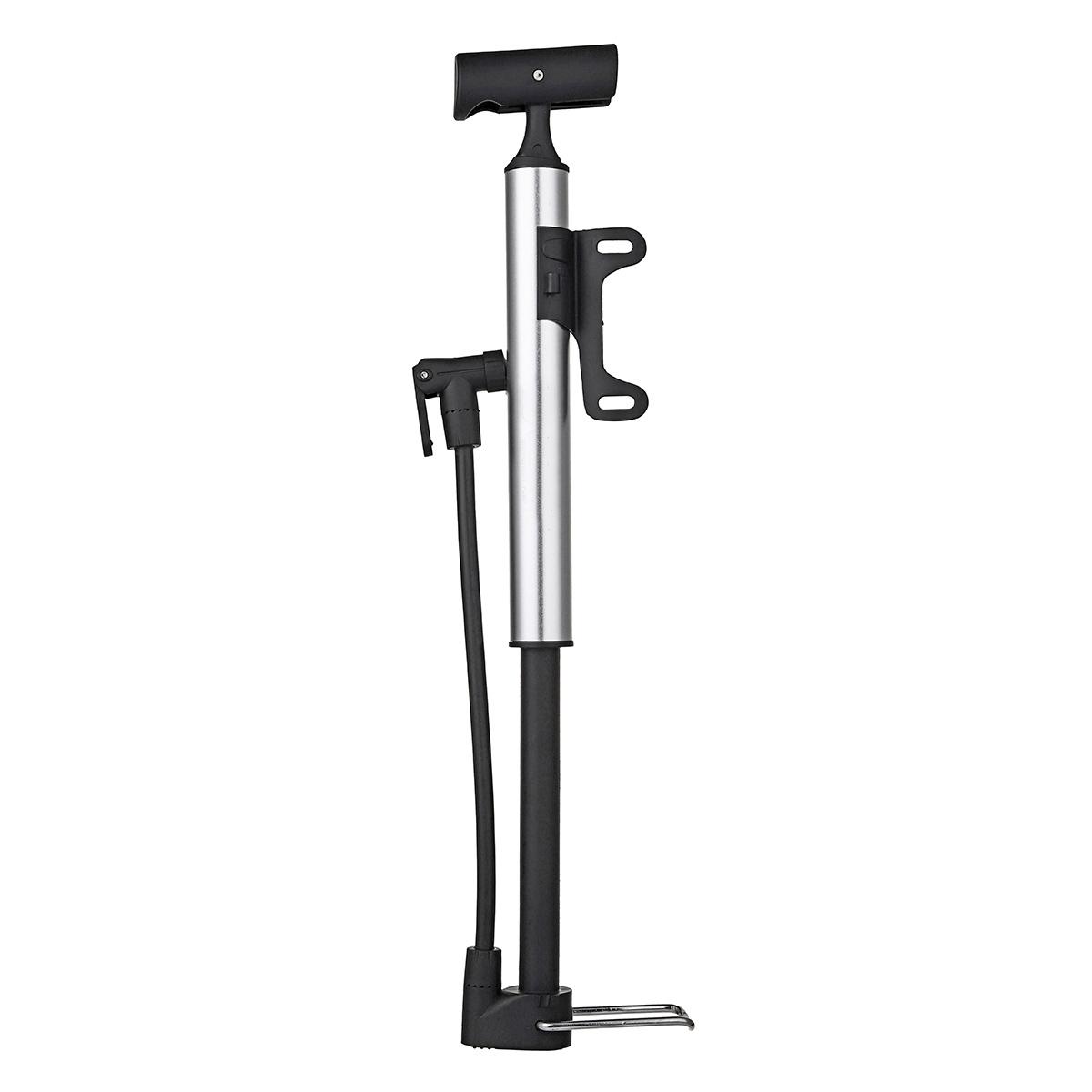 Portable Mini New Bike Pump with Gauge 150PSI Mountain BMX Bicycle Tire Inflator - Silver (silver)