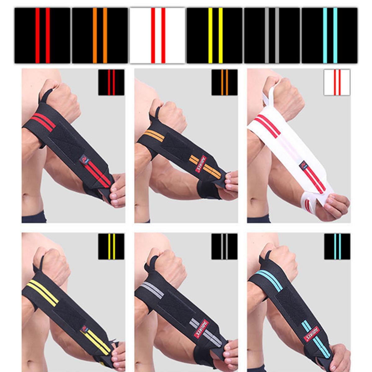 18.5inch Adjustable Elastic Wrist Support Brace for Sports Basketball Badminton Climbing only one hand - Black with red