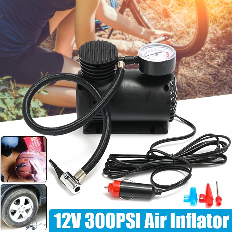 300 PSI New 12 V Portable Mini Air Compressor Auto Car Bike Electric Air Inflator Pump -