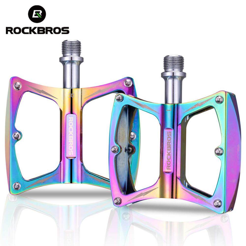 ROCKBROS Road Bike Pedals 9/16 Bicycle Pedals for Adult Colorful Aluminum Alloy Bike Pedals Sealed Bearing Lightweight