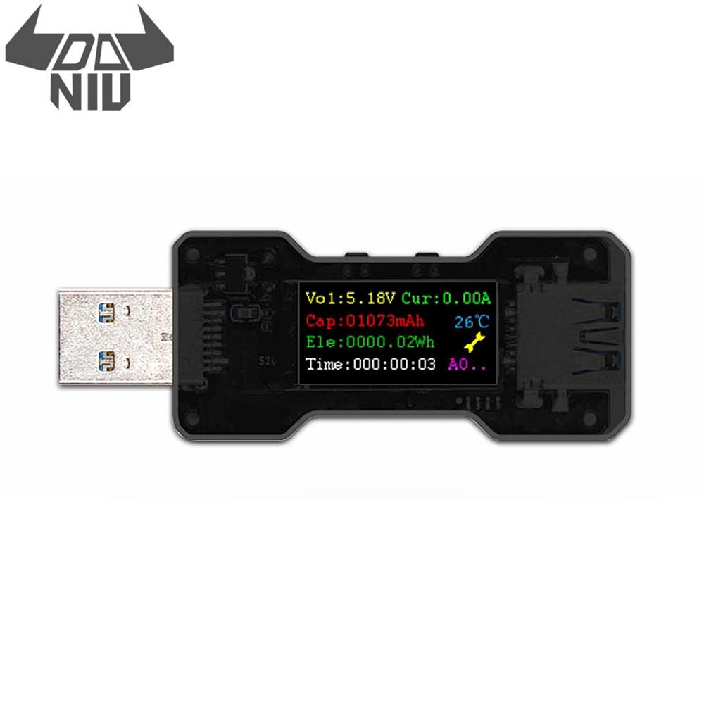Universal Serial New Bus Tester LCD Detector Voltmeter Ammeter Power Capacity Universal Serial Bus Meter Black -