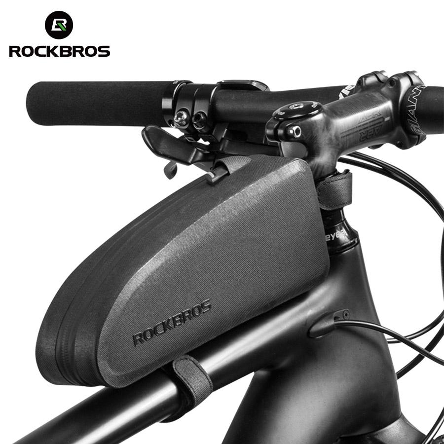 ROCKBROS Waterproof Cycling Tube Bags 0.9L MTB Road Bike Triangle Bag Cycling Frame Front Bags Repair Tools Pannier Bicycle