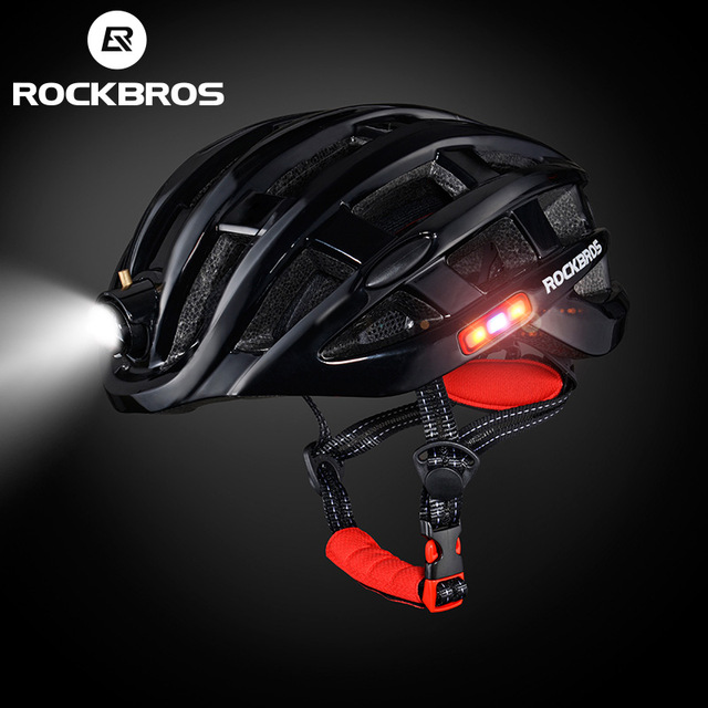 ROCKBROS Cycling Helmet Bike Ultralight Helmet With Light Integrally-molded Mountain Road Bicycle Helmet Safe Men Women 57-62cm
