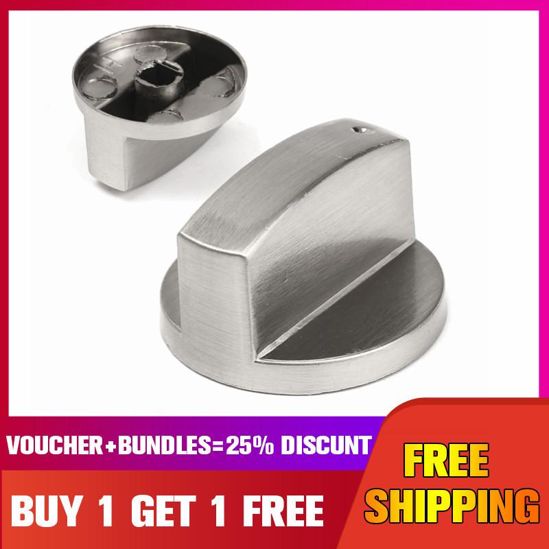 【Follow Store New Get Voucher】1PCS Universal Kitchen Metal Gas Stove Range Burner Knob Switch Replacement 8mm Hole【Buy 1 Get 1 Free】 -