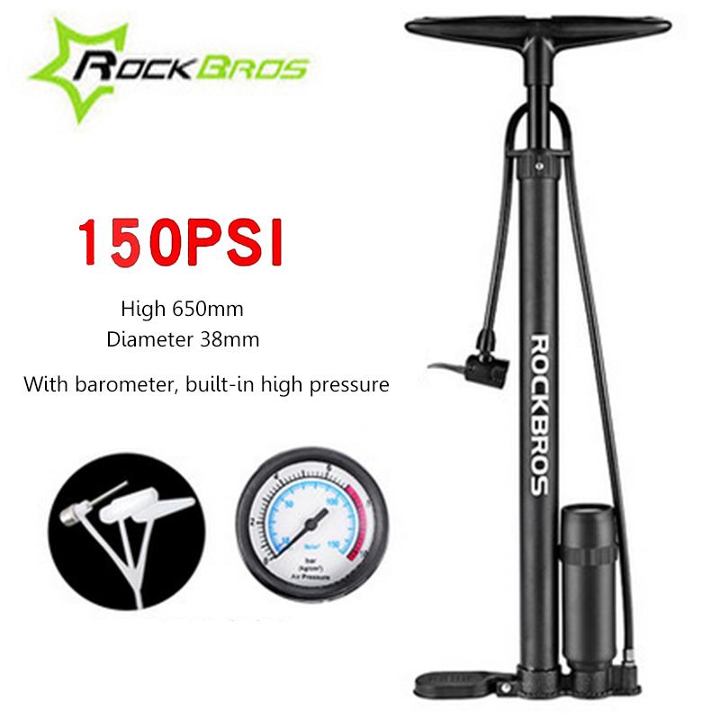 ROCKBROS 150PSI 650MM Alloy Sport Outdoor Cycling Bike Pump MTB Mountain Bike Pump Ball Car Pump -