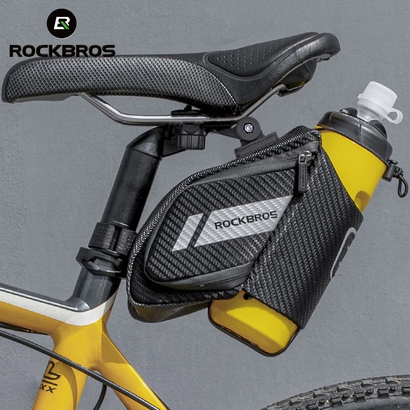 ROCKBROS 1.5L Bicycle Bag Water Repellent Durable Reflective MTB Road Bike Water Bottle Bag