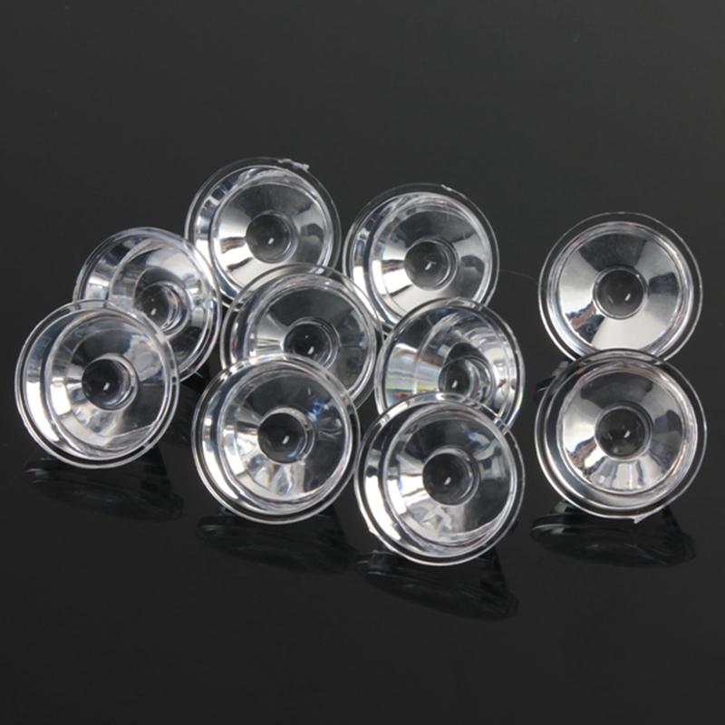 10Pcs 90 Degree Spotlight LED Lens For E27 1w 3w 5w MR16 GU10 Bulb - 90 degrees