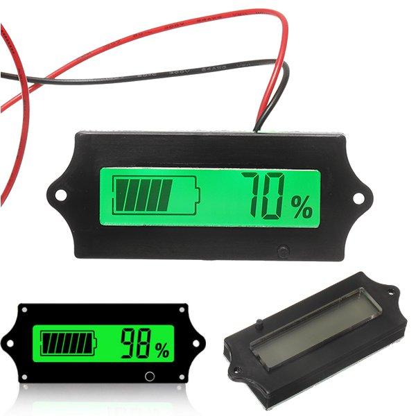 GY-6A Y6A 12V 24V 36V 48V Lead Acid Battery 2-15S Lithium Battery Universal Adjustable 6-63V Green Screen LCD Capacity Display Board
