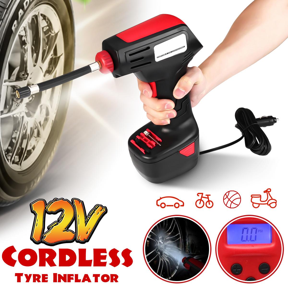 12V Cordless New Tyre Inflator Car Air Compressor Tyre Air Pump Digital LCD -