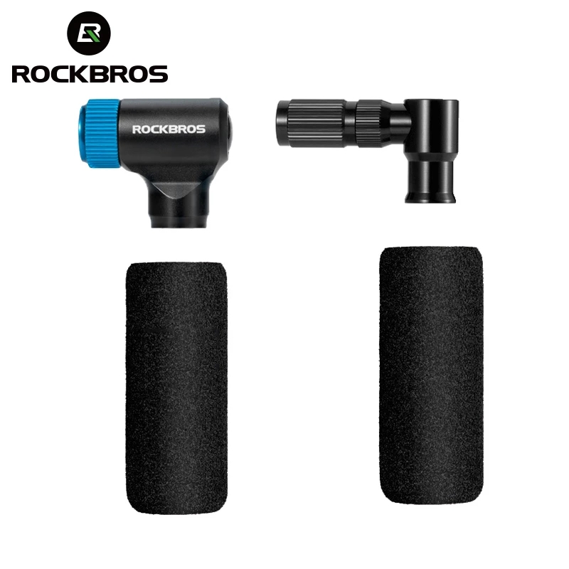 ROCKBROS CO2 Pump Bicycle Fast Air Inflator Aluminum Tire Tube Portable Hand Pump Schrader Mini size MTB Pumps NO CO2 Cartridge