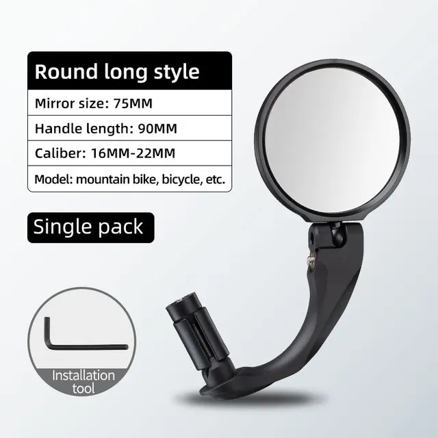 ROCKBROS HD View MTB Road Bike Mirrors 360 Angle Adjustable Handlebar Wide Range Rearview Mirror For Motorcycle Accessories