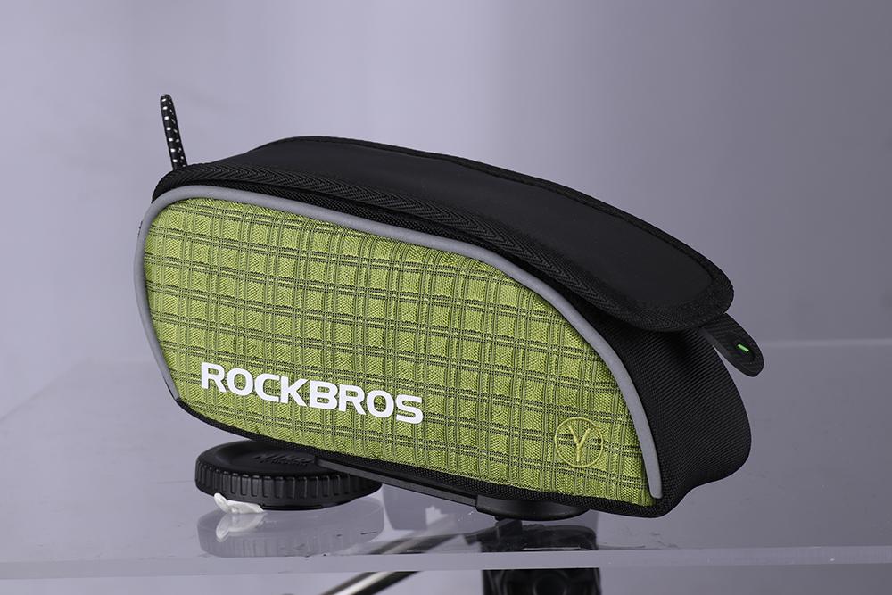 ROCKBROS Cycling Bike Bicycle Bag Rainproof Nylon Bike Top Tube Bag With Lid Big Capacity Mountain Road Bicycle Bike Accessories