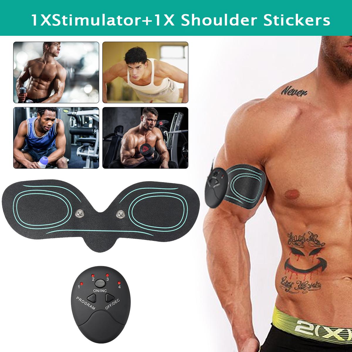 Arm Muscle HOT SELL New Stimulator EMS Training Electrical Body Shape Trainer ABS Set Black - Abdominal paste controller