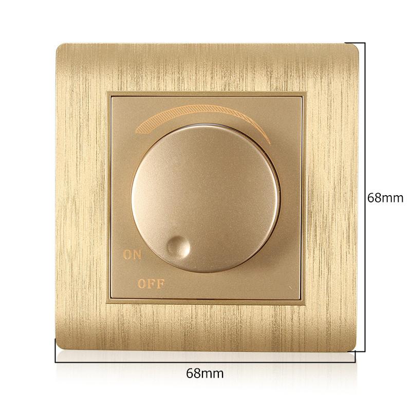 Kempinski 110-250V LED Dimmer Wall Switch Dimmable Light Bulb Gold Adjustable Controller Gold