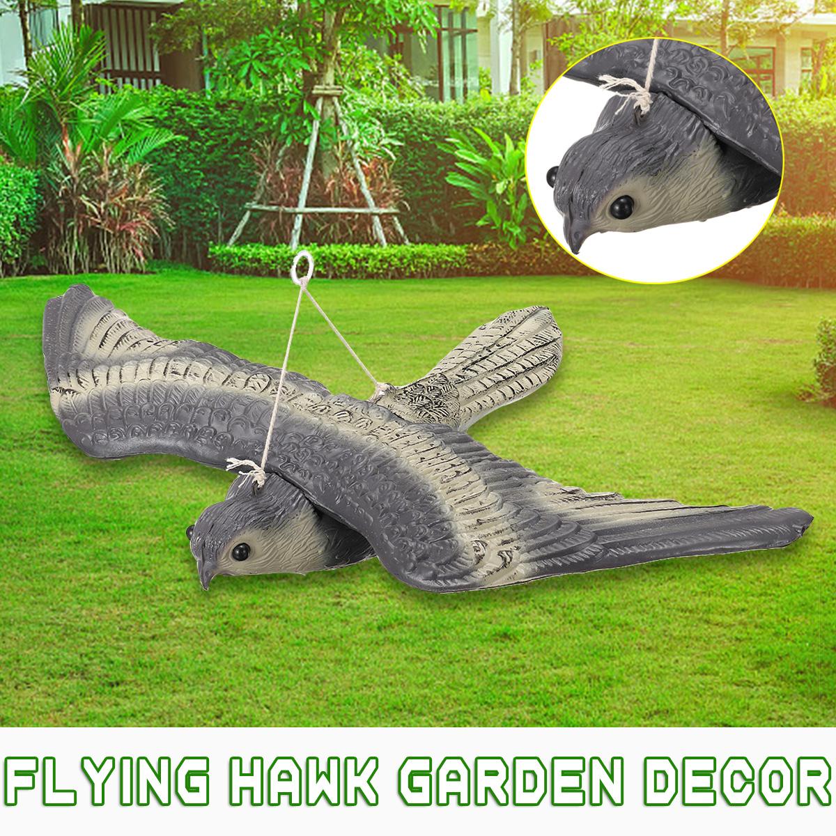 Flying Falcon Hawk Decoy Deterrent Scarer Garden Tree Hanging Decor -