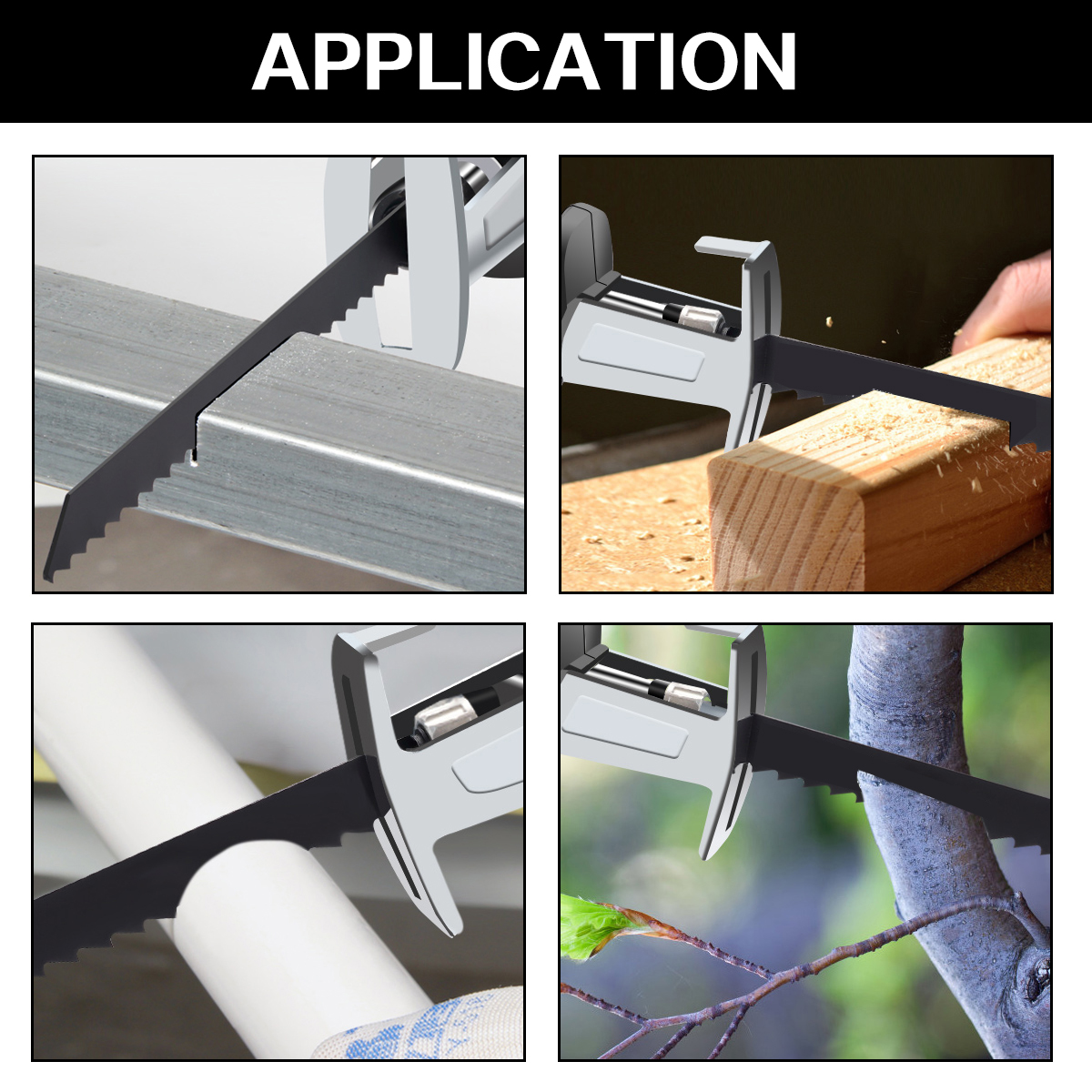 88V Electric Hot Sell Cordless Reciprocating Saw Chain Saw with Free 4 Saw Blades Metal Wood Cutting Kit - One Battery