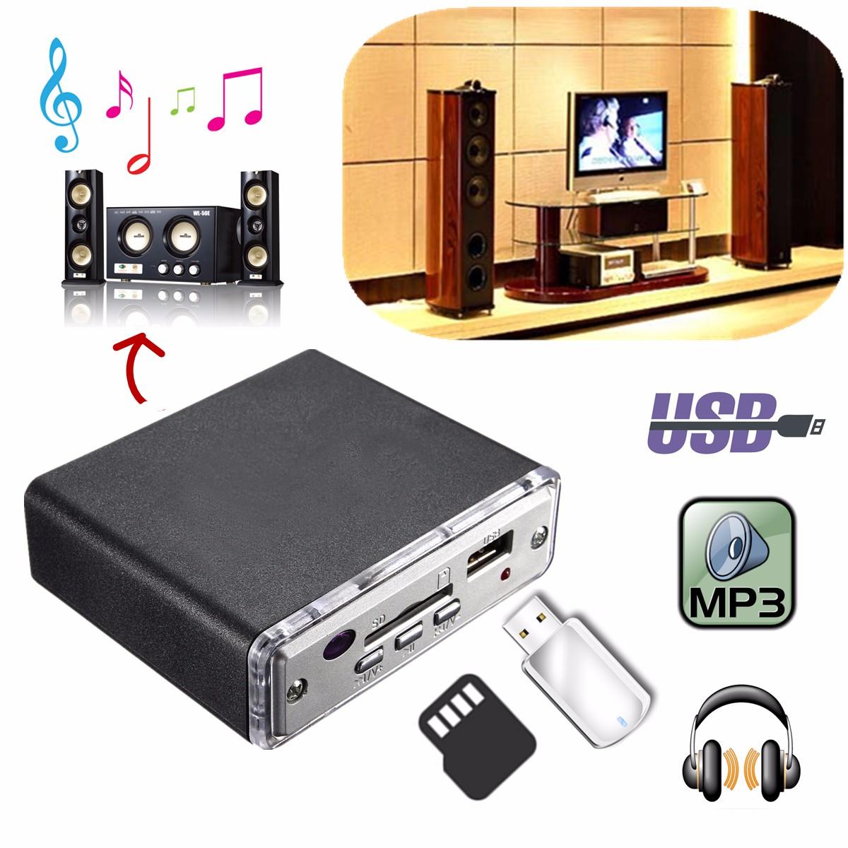 12V Stereo New Mini Car Motocycle Digital Amp Home LED Universal Serial Bus/SD MMC Mp3 Player -