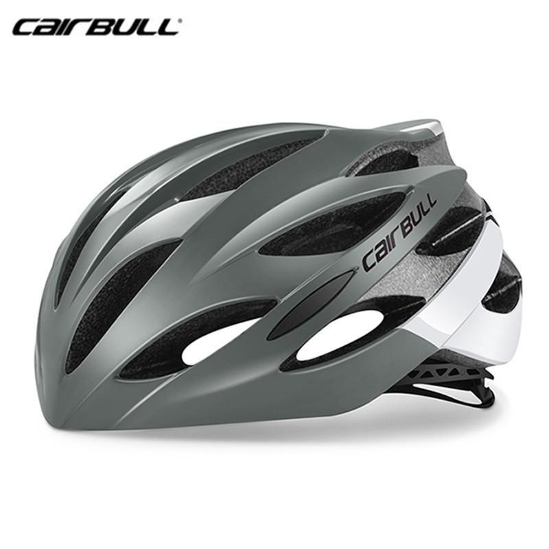 CAIRBULL Ultralight Road Cycling Helmet Integrally Molded Bicycle Helmet Bikes Helme 58-62CM PC+ EPS - Titanium white