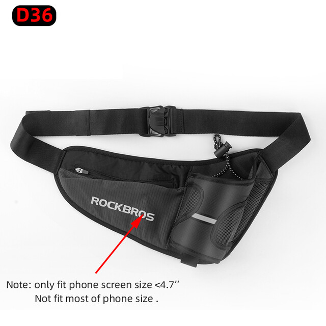 ROCKBROS Reflective Climbing Sport Bags Water Bottle Belt Bag Hiking Camping Cycling Travel Fitness Running Waist Bag