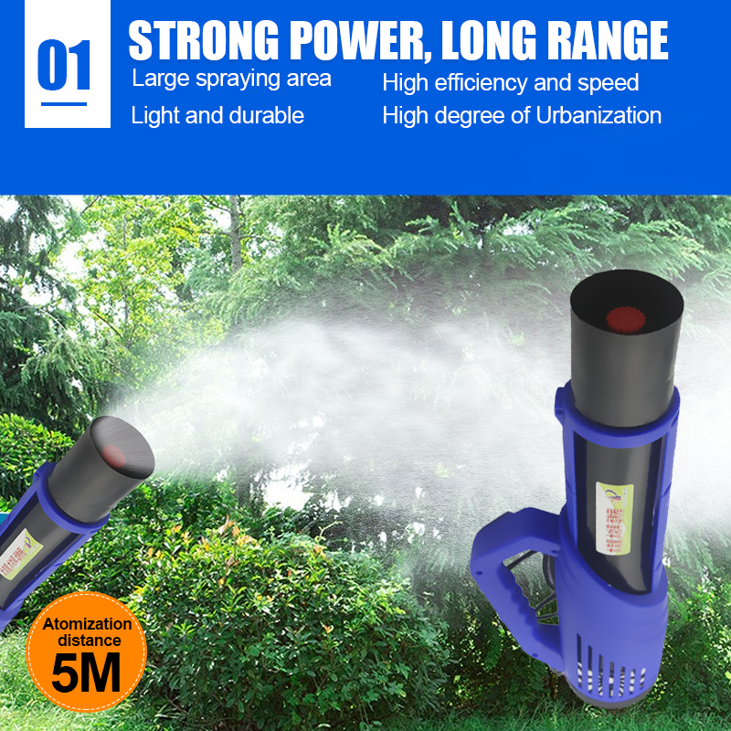 12V Agricultural Hot Sell Electric High Pressure Sprayer Portable Electric Sprayer Plastic Sprayer Blower Garden Sprayer 60-80w - Air supply barrel (battery can be installed)