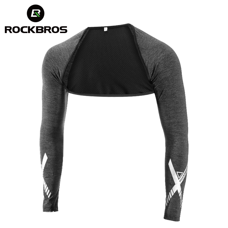 ROCKBROSS Summer Ice Silk Anti-UV Shawl Cuff Men Cycling Arm Sleeves Volleyball Fishing Running Outdoor Sports Arm Warmers