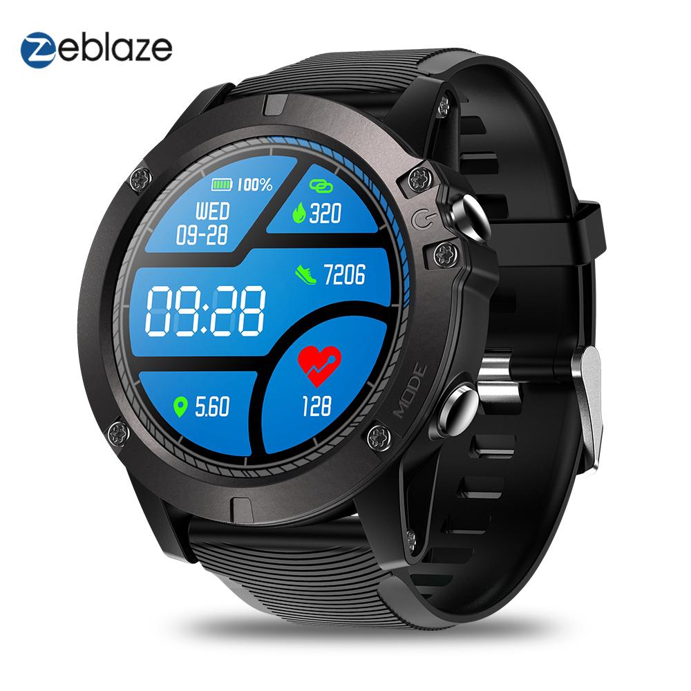Zeblaze VIBE New 3 Pro New Full Round Touch Real-time Weather Optical He*art Rate All-day Tracking Smart Watch -- Red / Black / Blue - Red