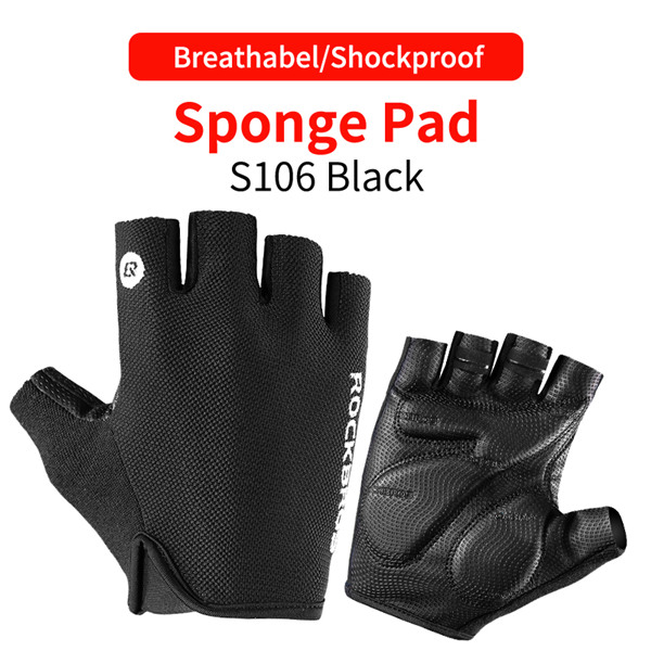 ROCKBROS Bicycle Half Fingger MTB Mountain Gloves Sports Breathable Shockproof Men's Summer Unisex Cycling Gloves