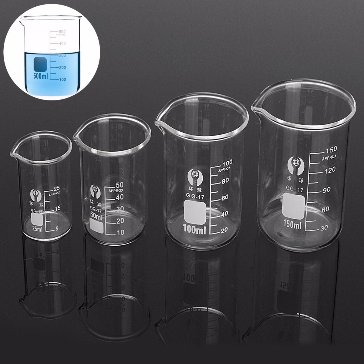 181380318940 Glass Beaker Set 5 10 25 50 100 150 250 400 ml Heat Proof Containers Pyrex -